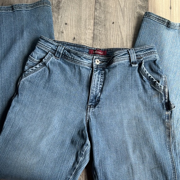 Vintage LEE riveted Jeans Carpenter 14 Long - Picture 3 of 7